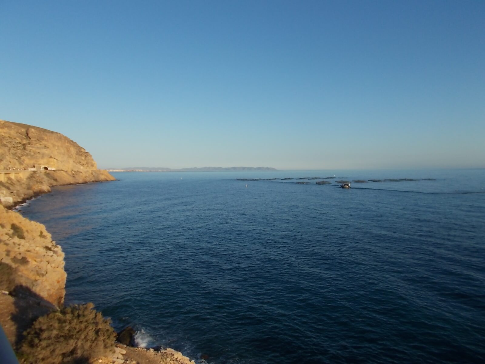 cliff sea fishfarm Aguadulce