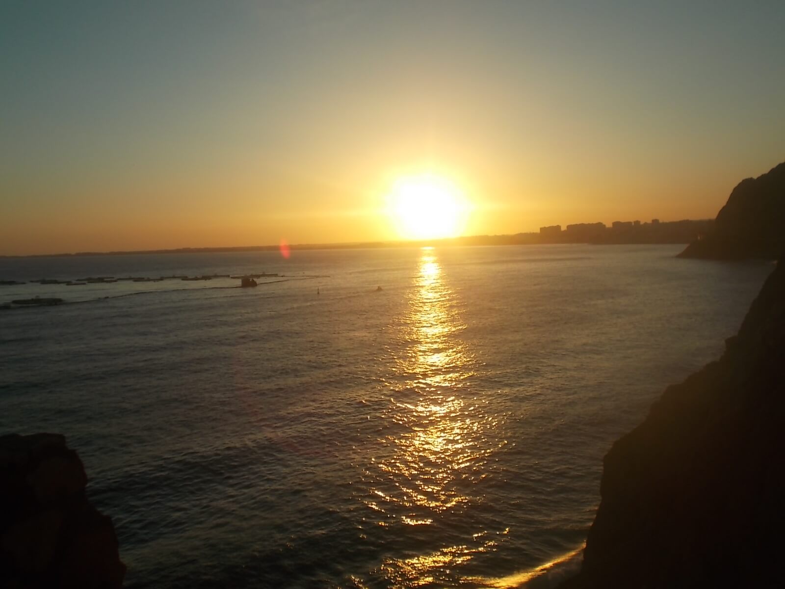 sunset over sea panoramic Aguadulce